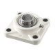 Palier Applique 4 trous Thermoplastique - Roulement inox Ø20mm - MUCFPL204 - SNR